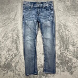 BKE Denim Alec Straight Leg Men Jeans Blue Wash Size 32L